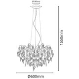  Kristalni luster na sajli 10xG9/40W/230V, crne boje | Eponuda.com
