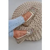 Zazoo Elegant Leather Espadrilles With Braiding Multicolor 10178