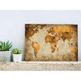  Slika za samostalno slikanje - Brown World Map 60x40 | shoptok.hr