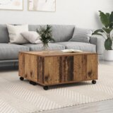 vidaXL Stolić za kavu Staro drvo 75 x 75 x 38 cm Konstruirano drvo | shoptok.hr