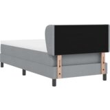 vidaXL Krevet na okvir s madracem Svjetlosiva 90x190 cm Tkanina | shoptok.hr
