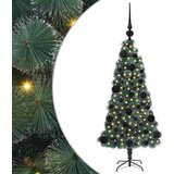 vidaXL Umjetna predsvetljena božićna jelka s kompletom kroglica 120 cm | Shoptok.si