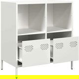 vidaXL Komoda bela 68x39x73,5 cm hladno valjano jeklo | Shoptok.si