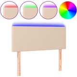 vidaXL LED posteljno vzglavje kapučino 90x5x78/88 cm umetno usnje, (20737440) Cene