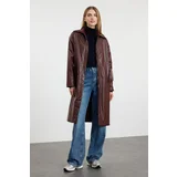 Trendyol Claret Red Regular Trench Coat