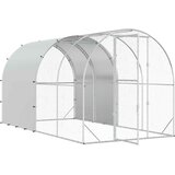  Kokošinjac Srebrna 400 x 200 x 200 cm Pocinčani čelik | shoptok.hr