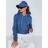 DStreet Bluza damska BASIC z kapturem niebieski u