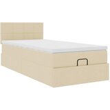  Otomanski krevet s madracem krem 90x200 cm tkanine | Eponuda.com