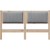  Tapecirani uzglavlje Smeđa 140 cm Čvrsto borovo drvo | shoptok.hr