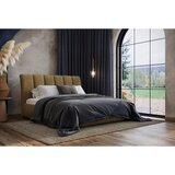 MID.YOU OBLAZINJENA POSTELJA 160 cm x 200 cm , les, tekstil, leseni material zelena | Shoptok.si