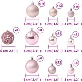  Set od 100 božićnih kuglica ružičasti | shoptok.hr