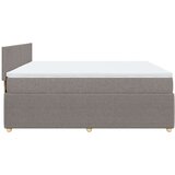 vidaXL Krevet s oprugama i madracem smeđesivi 200x200 cm od tkanine | shoptok.hr