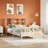 vidaXL Knjižna postelja brez vzmetnice 135x190 cm trdna borovina | Shoptok.si