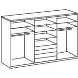 MID.YOU omara z drsnimi vrati, srebrne barve, bela | Shoptok.si
