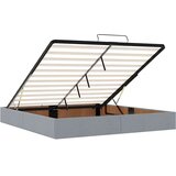 vidaXL Otomanski posteljni okvir z vzmetnicami siv 200x200 cm blago | Shoptok.si