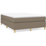  Okvir za krevet s oprugom smeđesivi 140 x 190 cm od tkanine | Eponuda.com