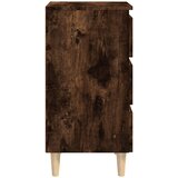  Noćni ormarić s drvenim nogama dimljeni hrast 40 x 35 x 69 cm | Eponuda.com