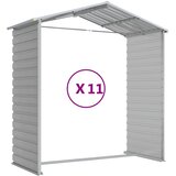  Vrtna kućica svijetlosiva 191x980x198 cm pocinčani čelik | shoptok.hr