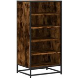 vidaXL Stojalo za čevlje dimljen hrast 48x38x97,5 cm inženirski les | Shoptok.si