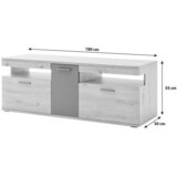 Livetastic TV-ELEMENT antracit, barve hrasta | Shoptok.si