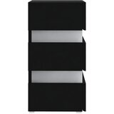  LED noćni ormarić crni 45 x 35 x 67 od konstruiranog drva | Eponuda.com