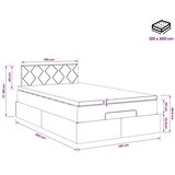  Podesivi krevet s madracem Tamnozelena 120 x 200 cm Baršun - Tamnozelena 120 x 200 cm Dizajn s rombovima | shoptok.hr