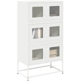Maison Chic Visoka Komoda - Predalnik Bela 68x39x123 cm Jeklo, (21715808) | Shoptok.si