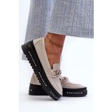 S. BARSKI Women's Leather Platform Loafers with Chain Detail S.Barski | shoptok.hr
