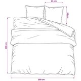  Set posteljine za poplun tamnosivi 140 x 200 cm pamučni200x200 | shoptok.hr