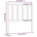  Uzglavlje za krevet sivo 81 x 4 x 100 cm od masivne borovine | shoptok.hr