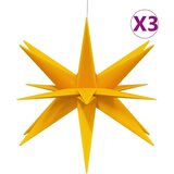  Božićna svjetla s LED žaruljama 3 kom sklopiva žuta 43 cm | shoptok.hr