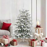 vidaXL Umjetno božićno drvce s nogom Bijelo 150 cm PE i PVC | shoptok.hr
