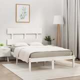  Okvir za krevet od masivnog drva bijeli 160 x 200 cm | Eponuda.ba