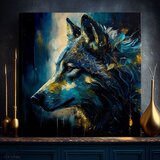 Dekorativna slika na platnu - premium art - wilderness in wolf eyes