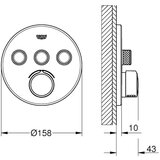 Grohe smartcontrol ugradna maska za tuš sa tri izlaza 29146000 | ePonuda.com