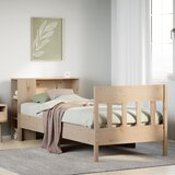 vidaXL Knjižna postelja brez vzmetnice 75x190 cm trdna borovina | Shoptok.si