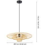 Eglo 44012 - visilica na sajli lydney 1xE27/40W/230V bambus | Eponuda.com