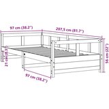  Dnevni krevet bez madraca voštano smeđi 90 x 200 cm od borovine | shoptok.hr