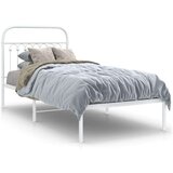 Metalni okvir za krevet s uzglavljem bijeli 90x200 cm | shoptok.hr