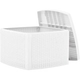 vidaXL Bočni stol bijeli 54 x 54 x 36,5 cm plastični | shoptok.hr