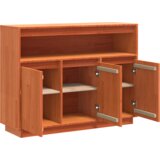  S pohranom s vratima Smeđa 104.5 x 34 x 80 cm Čvrsta borova drva | shoptok.hr