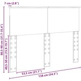  Uzglavlje s uzglavljem Sjajno bijelo 135 cm Konstruirano drvo | shoptok.hr