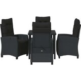  5-dijelni set vrtnih blagovaonskih stolica crni poli ratan | shoptok.hr