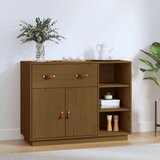  Komoda smeđa boja meda 98,5x40x75 cm od masivne borovine | shoptok.hr