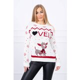Kesi Christmas sweater with the inscription ecru | Shoptok.si