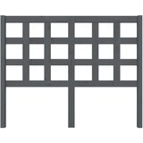 Uzglavlje za krevet sivo 125 5 x 4 x 100 cm od masivne borovine | shoptok.hr