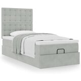 vidaXL Okvir za krevet s madracima svjetlosivi 80x200 cm baršunasti | shoptok.hr