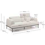 Kave Home Bež podesiva sofa od šenila 214 cm Aurum – | shoptok.hr