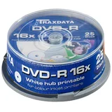 DVD-R 4.7GB, 16X, CAKE 25 kom full printable,white