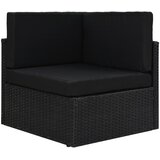  Modularna kutna sofa od poliratana crna | shoptok.hr